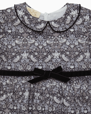 Lily Rose Gold Dress Black Strawberry Thief Dress