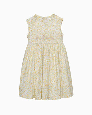 Confiture Dress Bunny Smocked Dress in Yellow