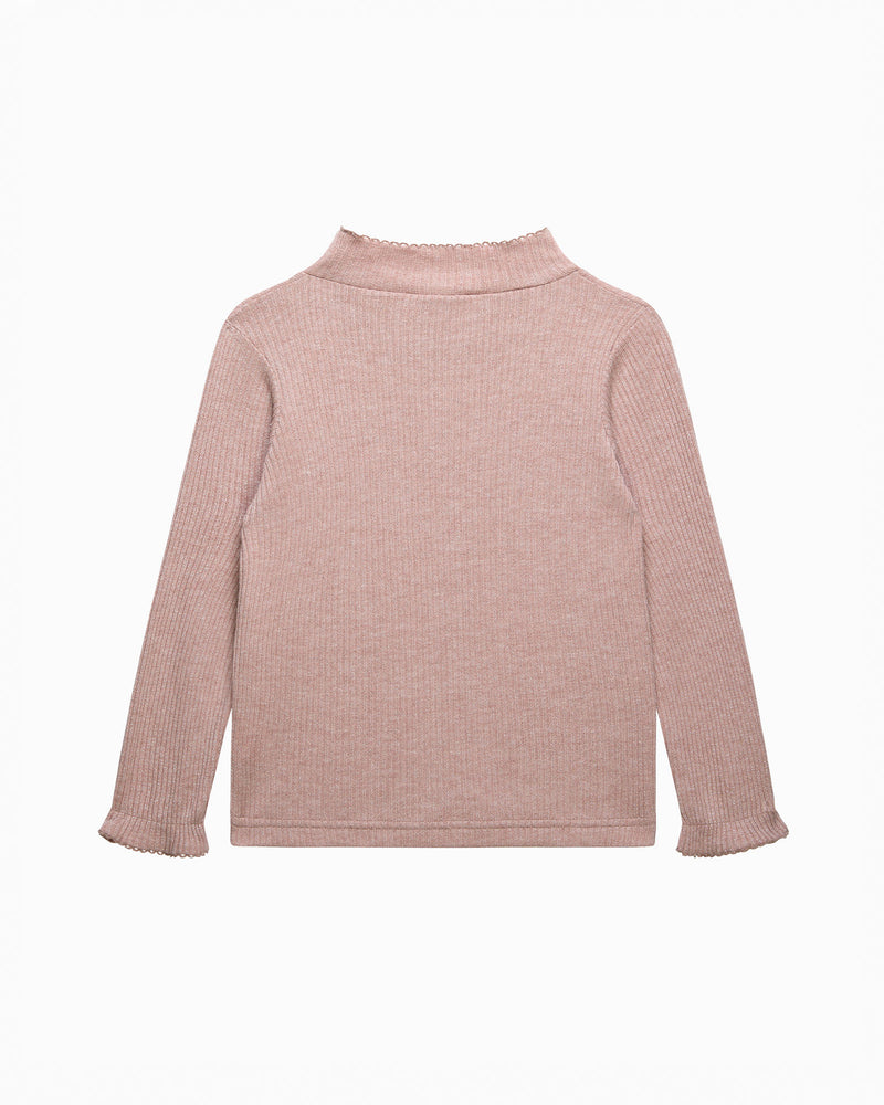 Confiture Top Button & Bow Sparkle Knitted Top