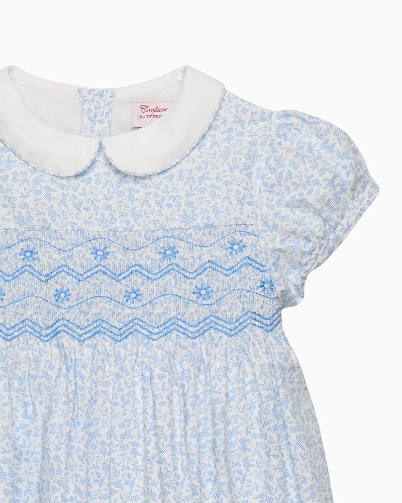 Confiture Dress Catherine Smocked Dress in Blue Floral
