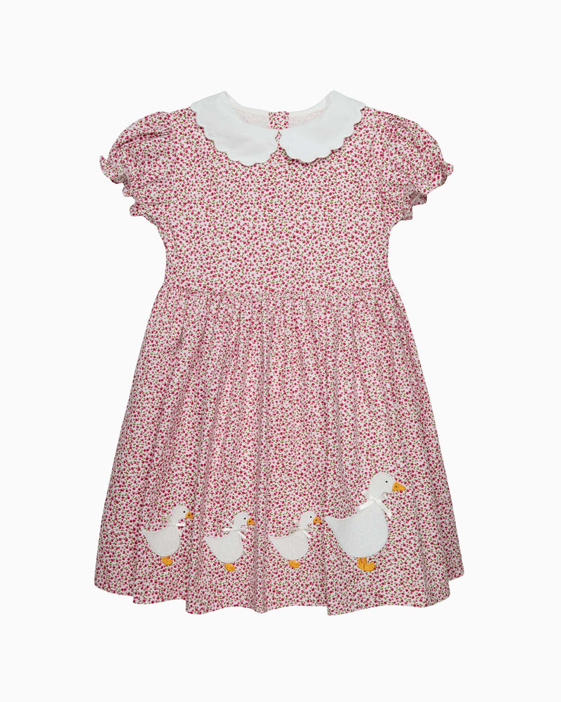 Confiture Dress Petal Collar Duck Dress in Red Cherry