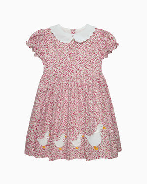 Confiture Dress Petal Collar Duck Dress in Red Cherry