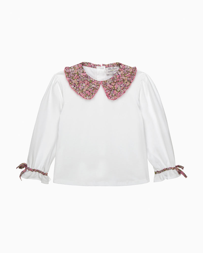 Lily Rose Top Pie Crust Jersey Top in Chive