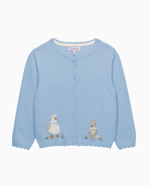 Confiture Cardigan Duck and Bunny Cardigan in Cornflower