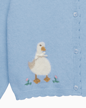 Confiture Cardigan Duck and Bunny Cardigan in Cornflower