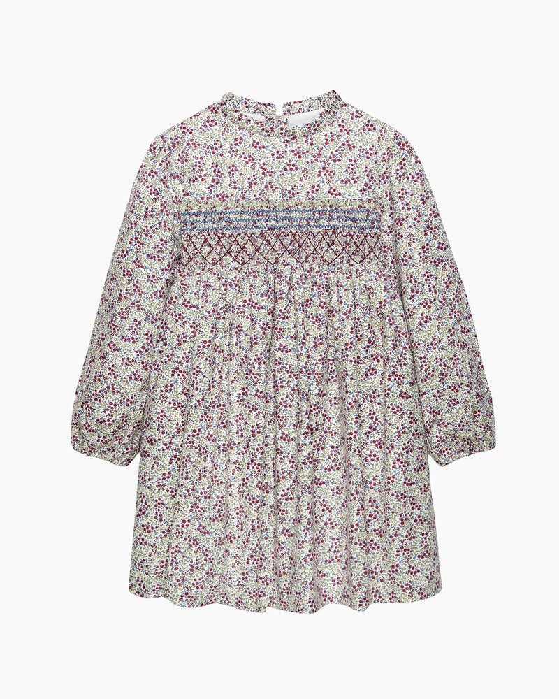 Confiture Dress Edie Berry Floral Smocked Dress