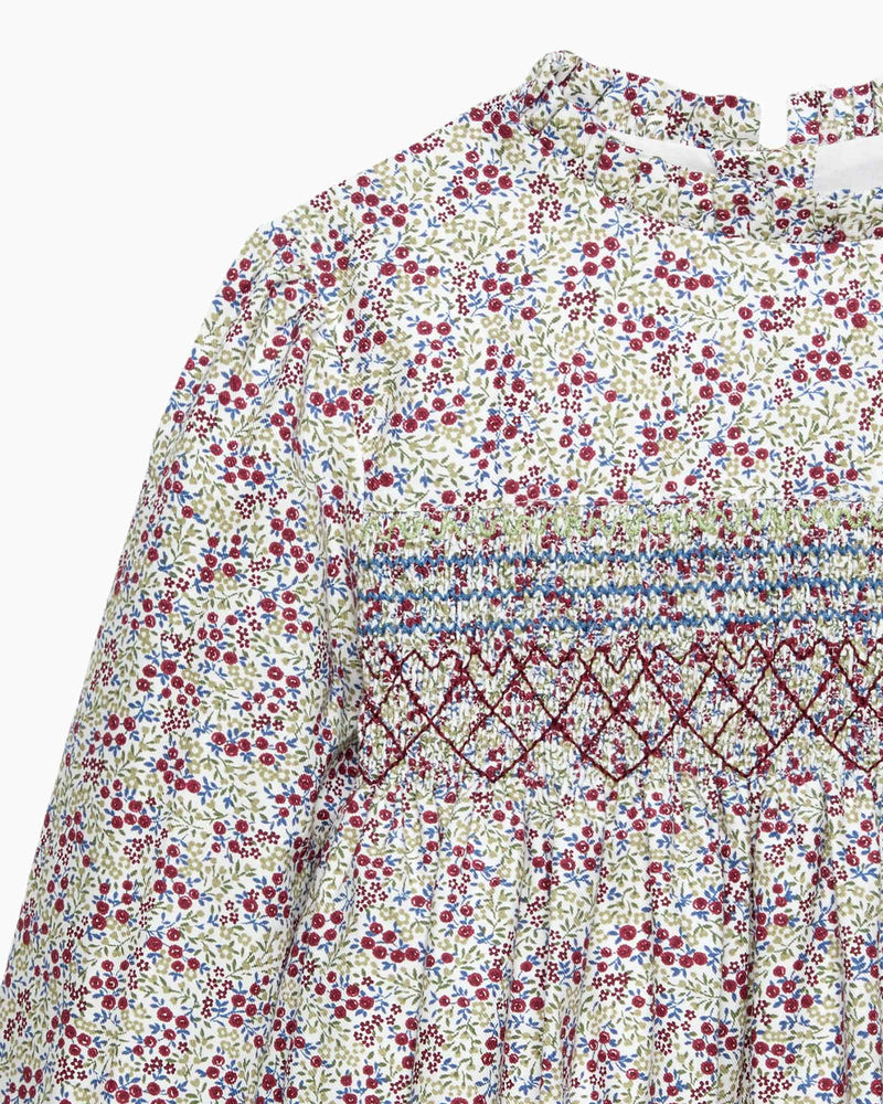 Confiture Dress Edie Berry Floral Smocked Dress