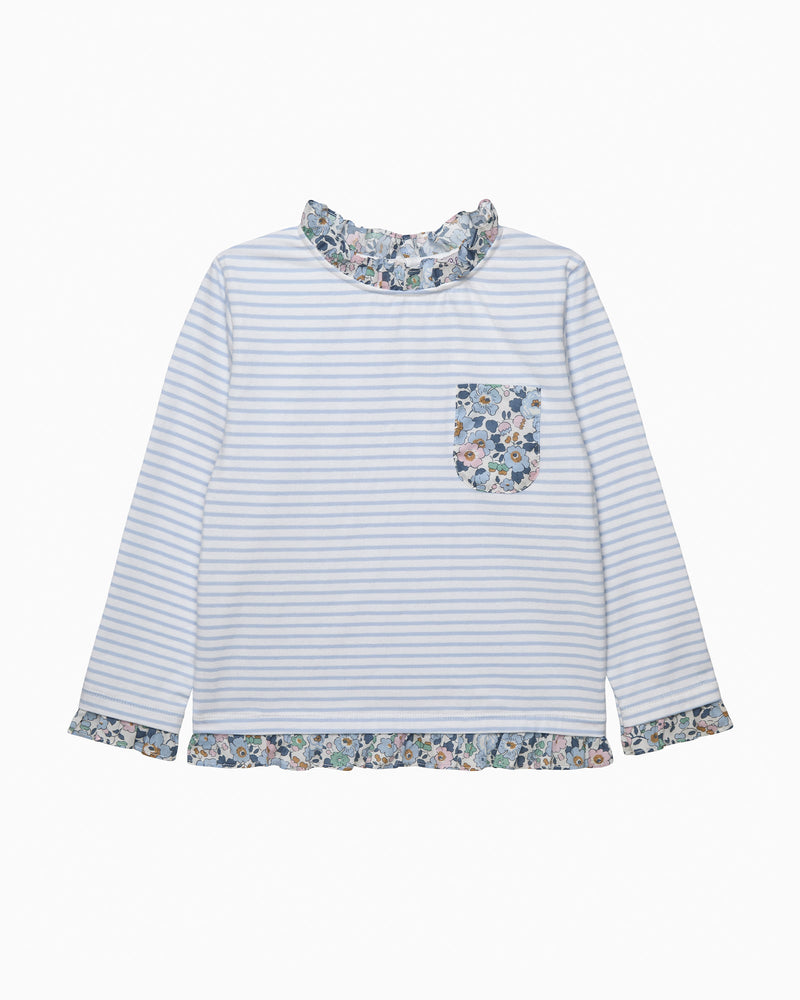 Lily Rose Top Breton Top in French Blue Betsy