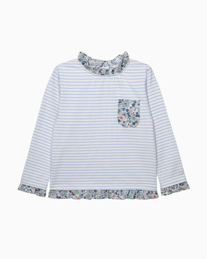 Lily Rose Top Breton Top in French Blue Betsy