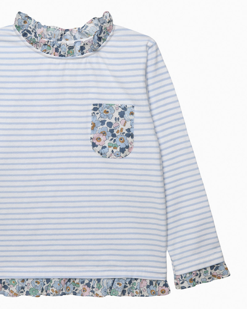 Lily Rose Top Breton Top in French Blue Betsy