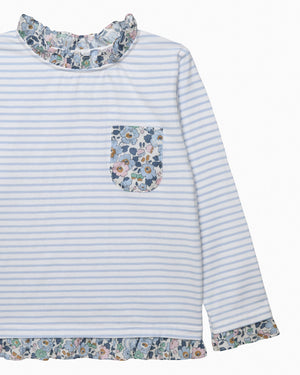 Lily Rose Top Breton Top in French Blue Betsy