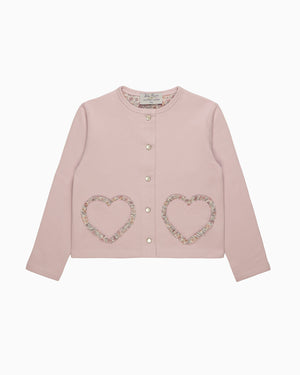Lily Rose Cardigan Frilly Heart Jersey Cardigan