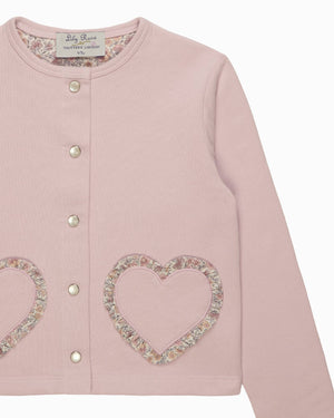 Lily Rose Cardigan Frilly Heart Jersey Cardigan