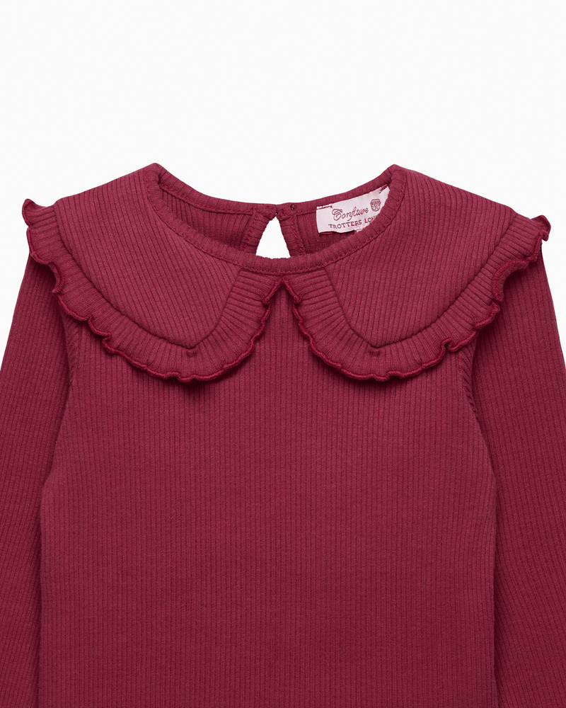 Confiture Top Grace Bow Top in Claret