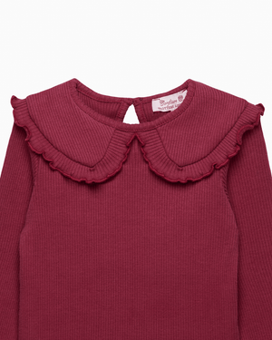 Confiture Top Grace Bow Top in Claret