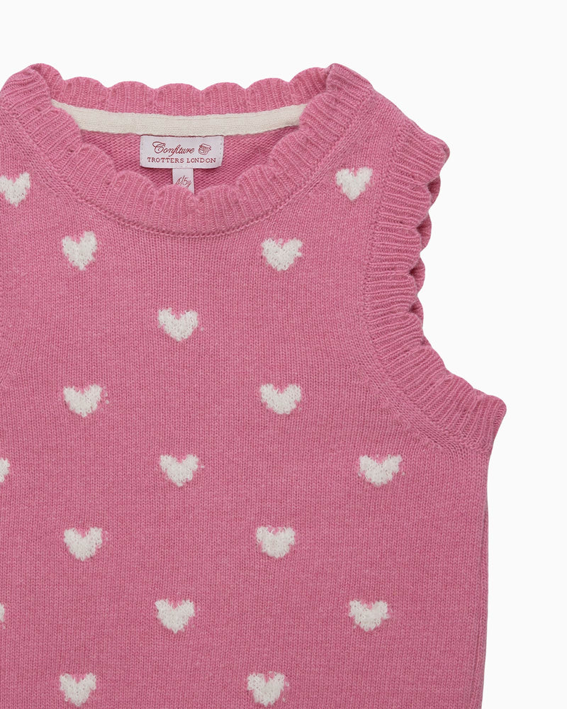 Confiture Tank Knitted Heart Tank Top