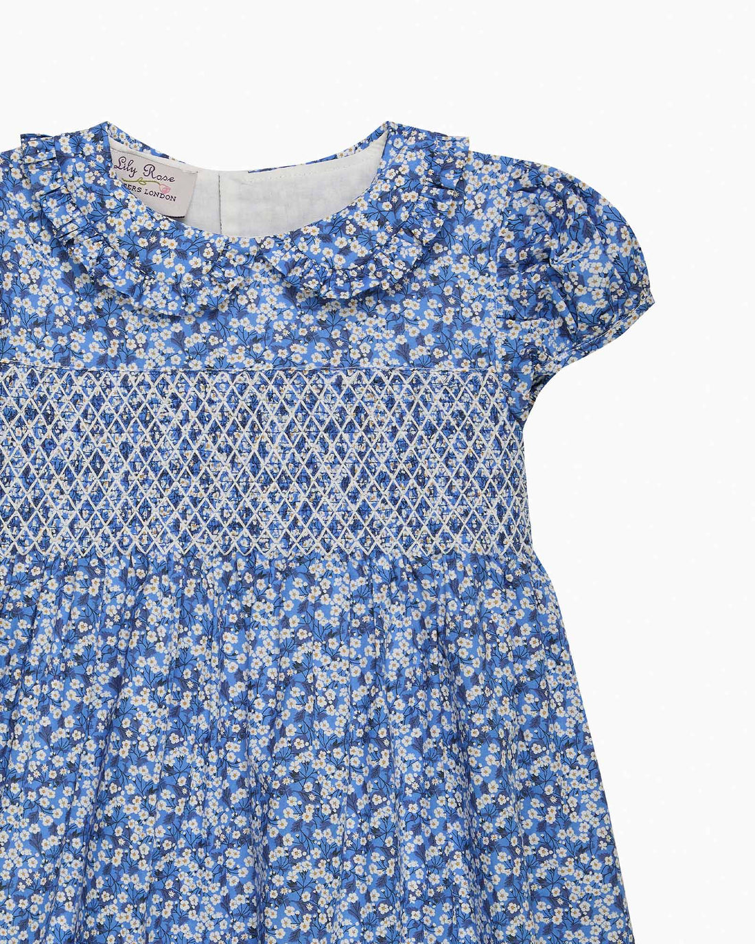 Lily Rose Dress Smocked Dress in Blue Mitsi Valeria