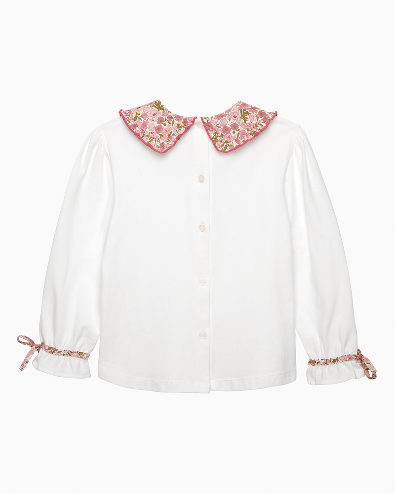 Lily Rose Top Pie Crust Jersey Top in Poppy & Daisy