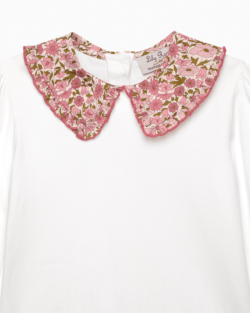 Lily Rose Top Pie Crust Jersey Top in Poppy & Daisy