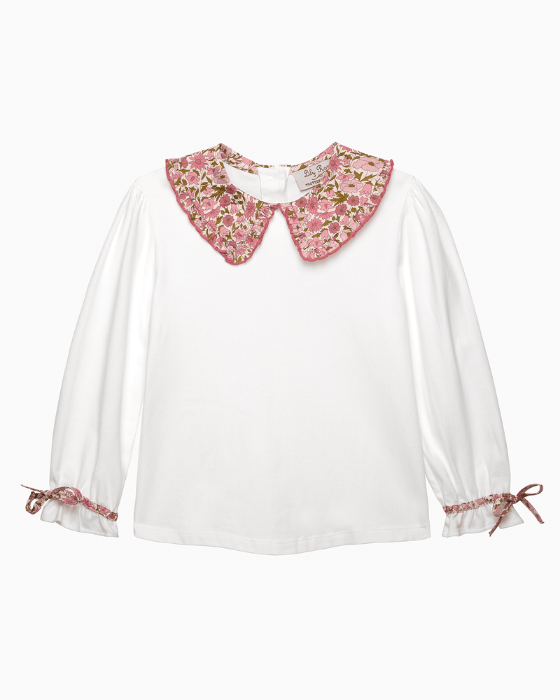 Lily Rose Top Pie Crust Jersey Top in Poppy & Daisy