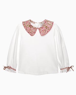 Lily Rose Top Pie Crust Jersey Top in Poppy & Daisy