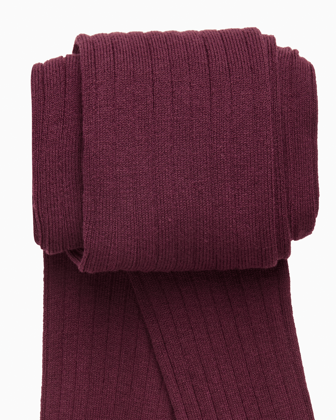 Chelsea Clothing Company Tights Ribbed Tights in Aubergine