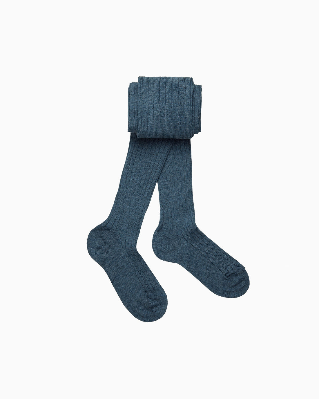 Chelsea Clothing Company Tights Ribbed Tights in Denim Blue