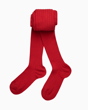 Chelsea Clothing Company Tights Ribbed Tights in Red