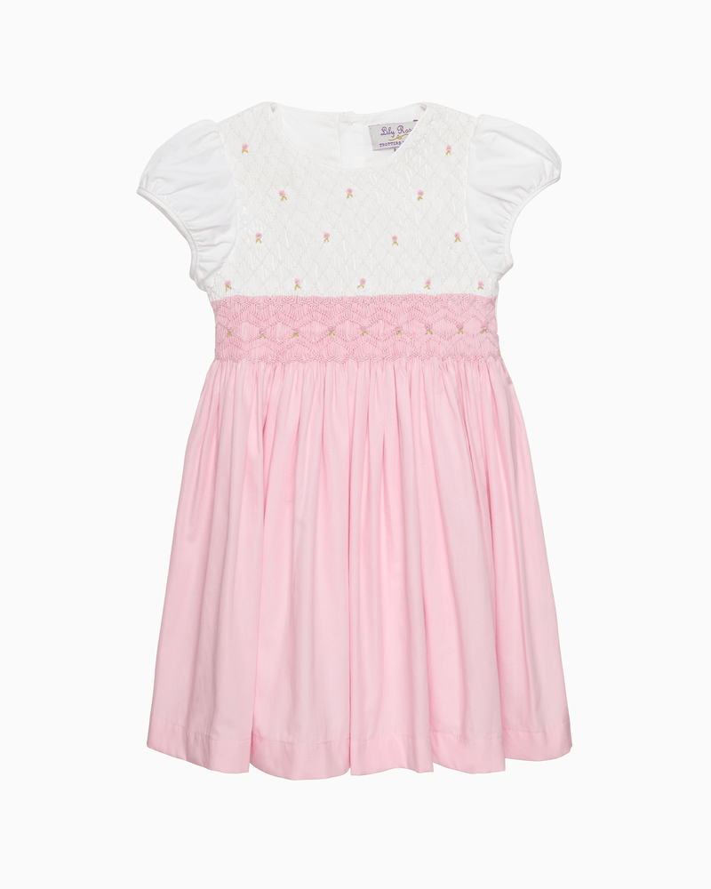 Lily Rose Dress Rose Hand Smocked Dress in Pink