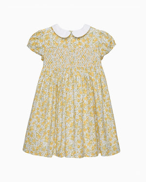 Confiture Dress Rosie Smocked Dress in Yellow Rose Floral