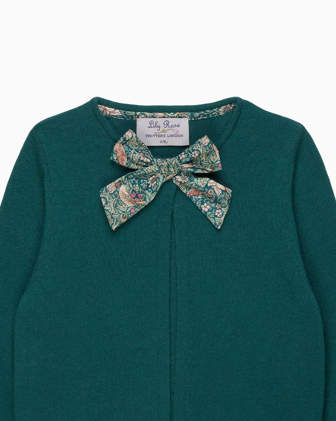 Lily Rose Cardigan Strawberry Thief Bow Cardigan