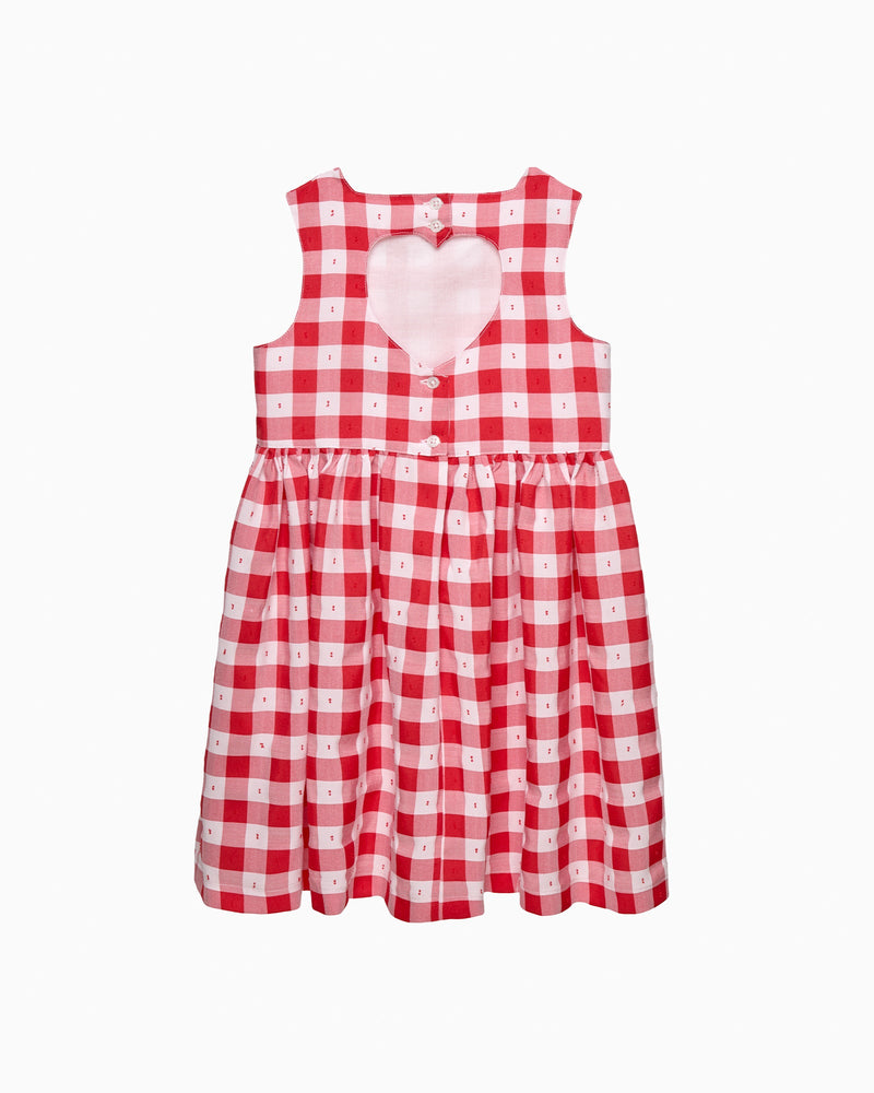 Confiture Dress Valentina Heart Dress in Red Gingham