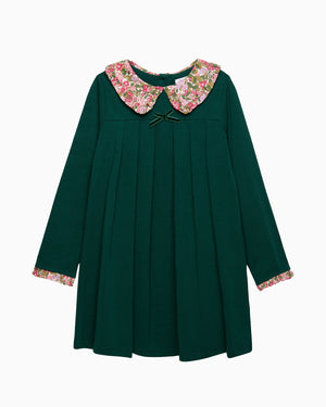 Lily Rose Dress Violet Pie Crust Dress in Forest Green