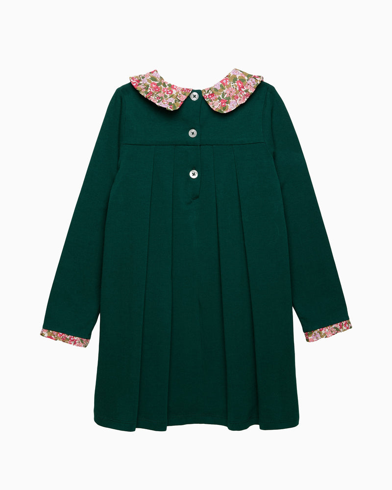 Lily Rose Dress Violet Pie Crust Dress in Forest Green