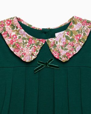 Lily Rose Dress Violet Pie Crust Dress in Forest Green