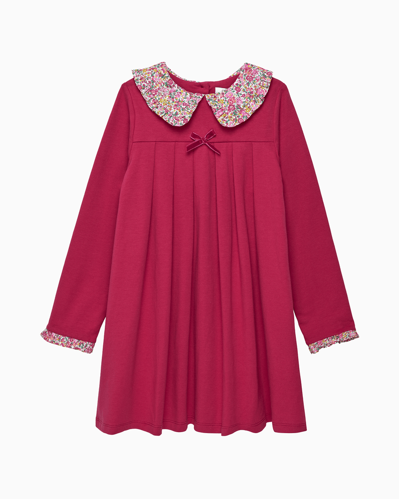 Lily Rose Dress Violet Pie Crust Dress in Bright Pink