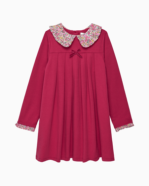 Lily Rose Dress Violet Pie Crust Dress in Bright Pink