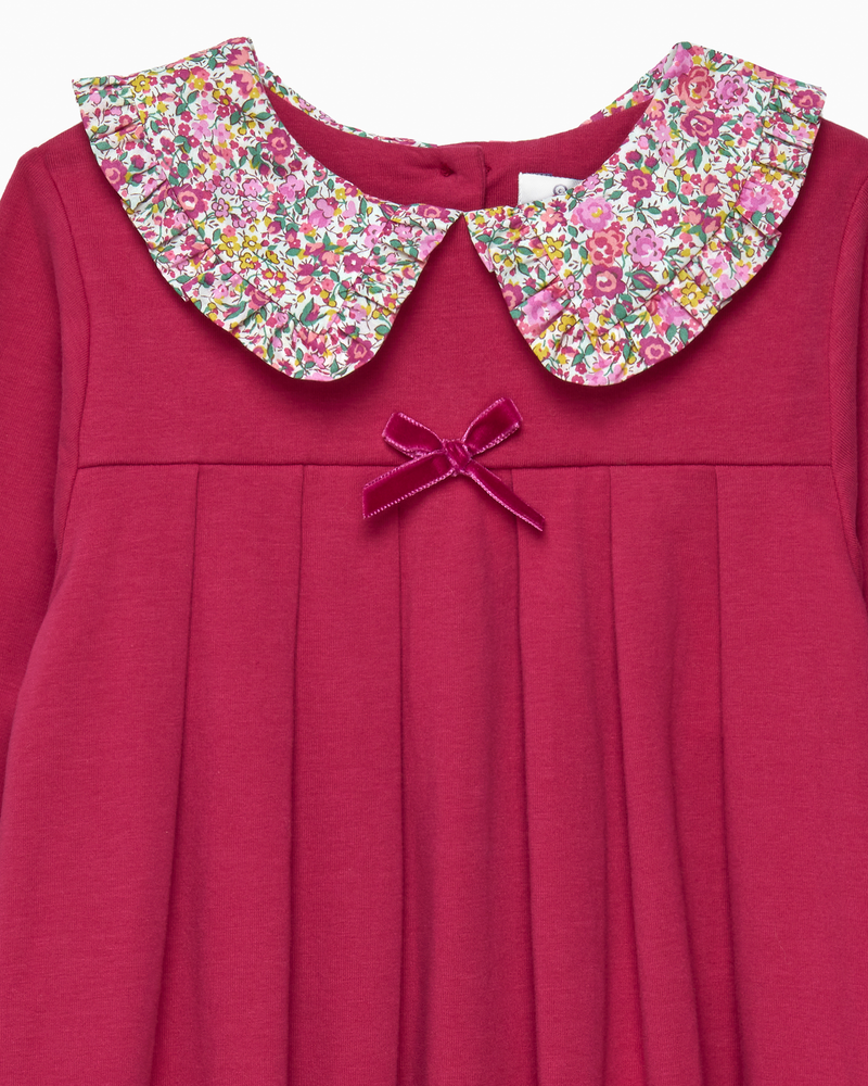 Lily Rose Dress Violet Pie Crust Dress in Bright Pink