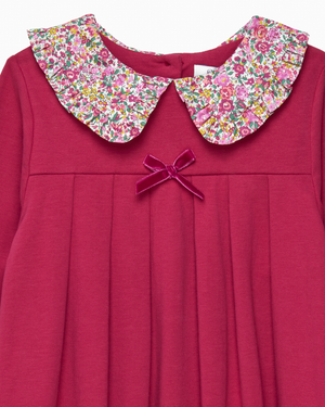 Lily Rose Dress Violet Pie Crust Dress in Bright Pink