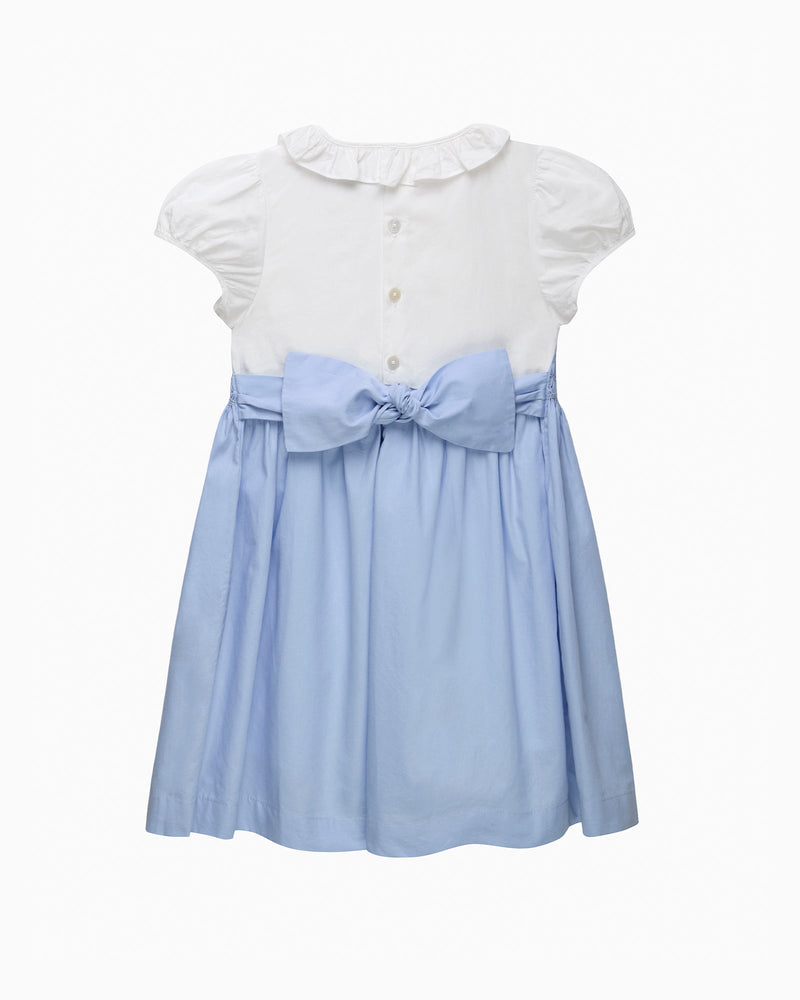 Lily Rose Dress Willow Hand Smocked Dress in Cornflower