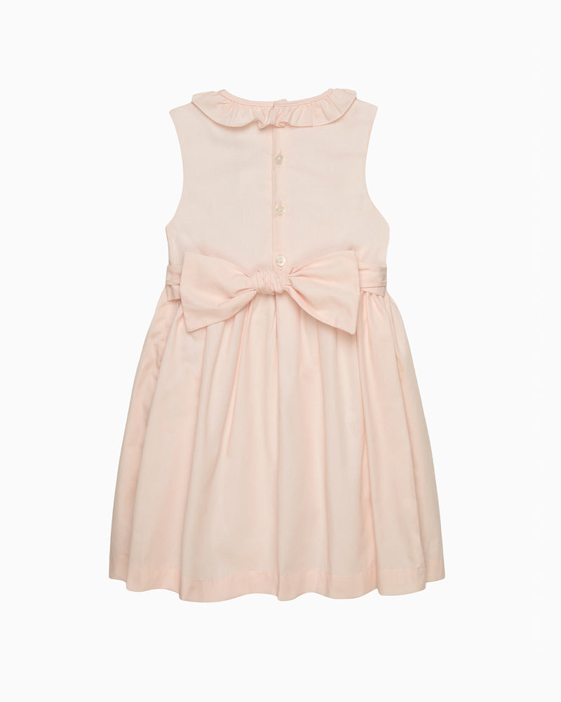 Lily Rose Dress Sleeveless Willow Hand Smocked Dress in Peach