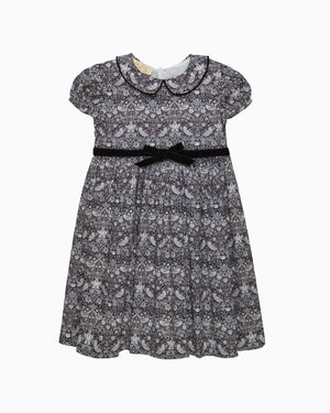 Lily Rose Gold Dress Black Strawberry Thief Dress