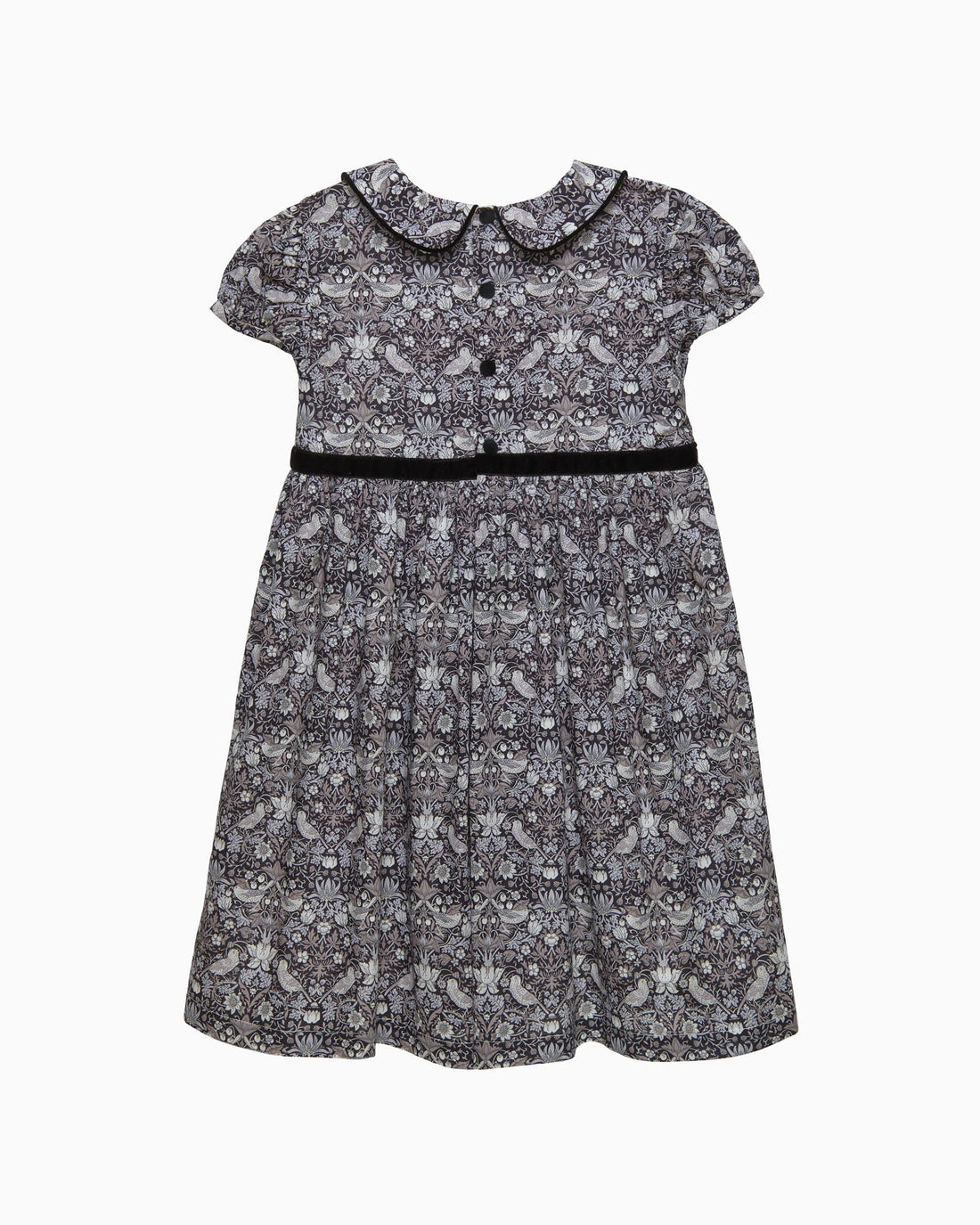 Lily Rose Gold Dress Black Strawberry Thief Dress