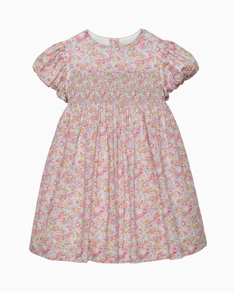 Lily Rose Gold Dress Smocked Party Dress in Claire Aude