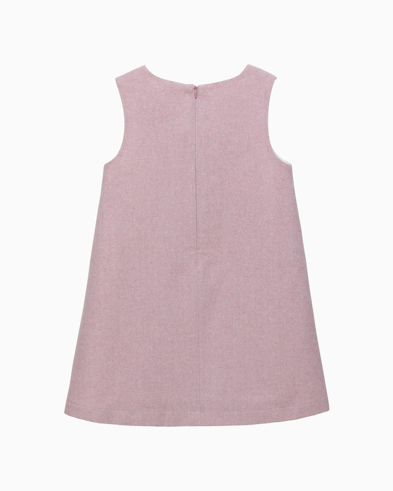 Confiture Dress Georgina Bow Dress in Pink Herringbone