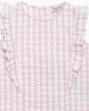 Confiture Top Ruffle Top in Pink Gingham