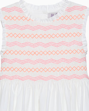 Lily Rose Dress Neon Smocked Dress