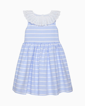 Confiture Dress Stripe Broderie Collar Dress