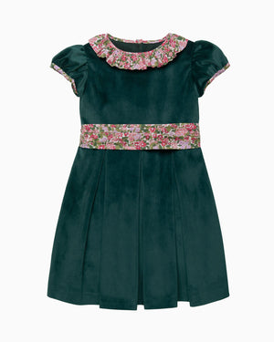 Lily Rose Gold Dress Velvet Party Dress in Red Hedgerow