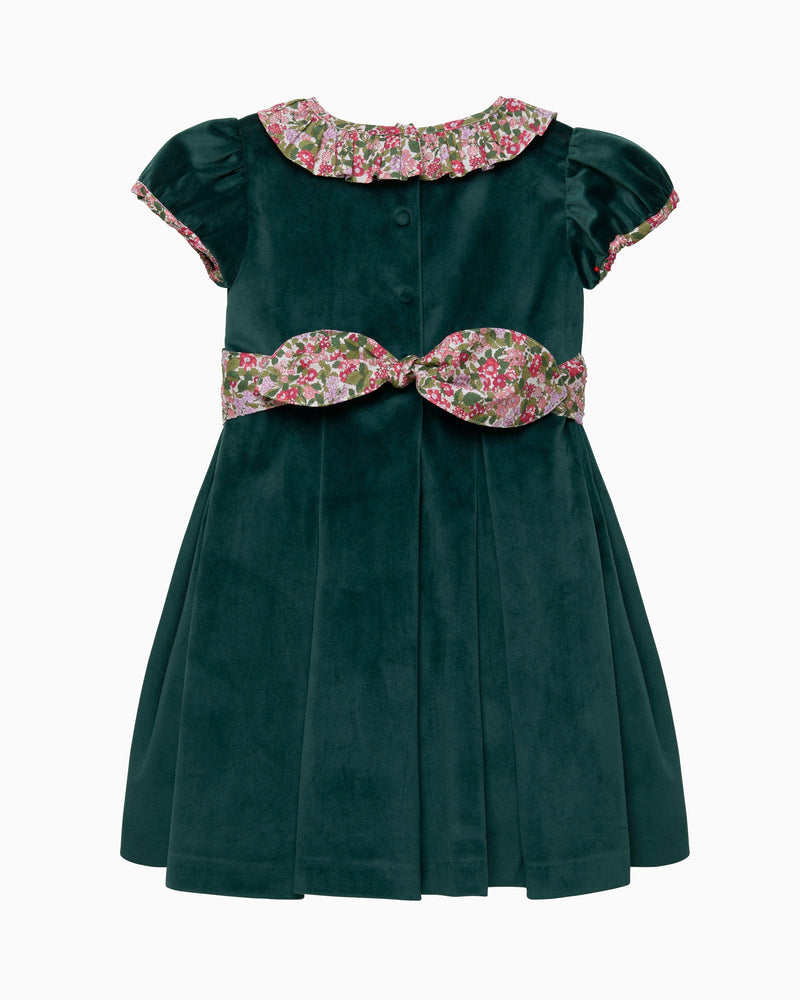 Lily Rose Gold Dress Velvet Party Dress in Red Hedgerow